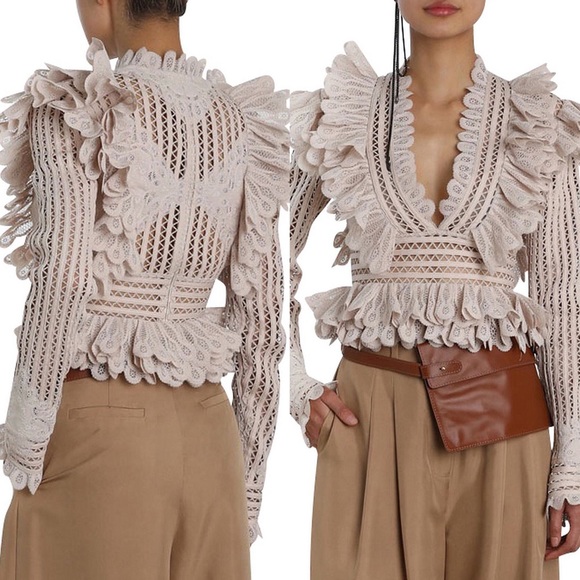 Zimmmermann Unbridled Battenberg Bodice Top Blouse - Picture 5 of 9
